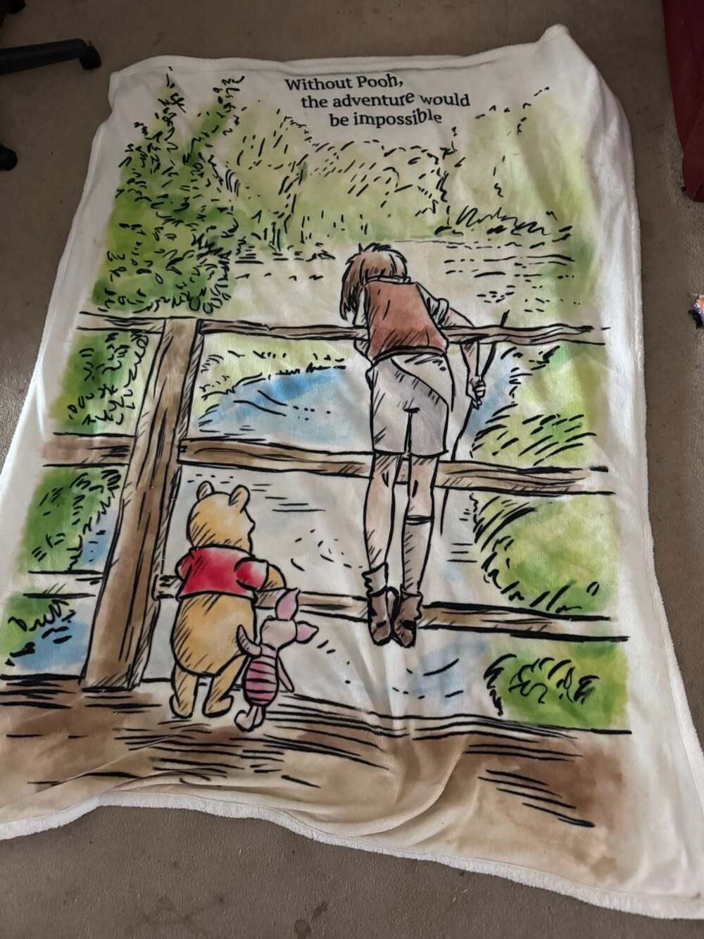 Disney Winnie The Pooh Fleece Throw Blanket 60 in. X 7
